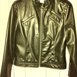 Faux leather jacket